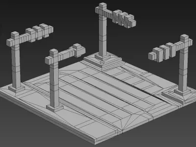 Road Voxel - 3 Low-poly 3D model