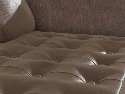 Couch leather chair hanging from ceiling 3D model