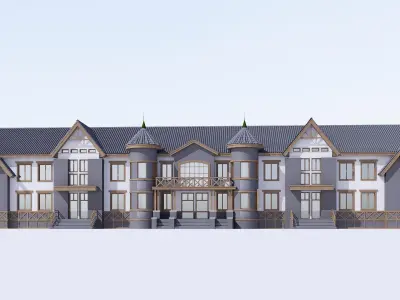 village building Low-poly 3D model