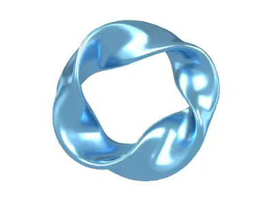 Abstract Ring Shape V1 003 Low-poly 3D model