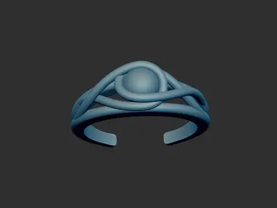 Infinity Sphere Ring 3d Model Adjustable One Size Fits All 3D print model