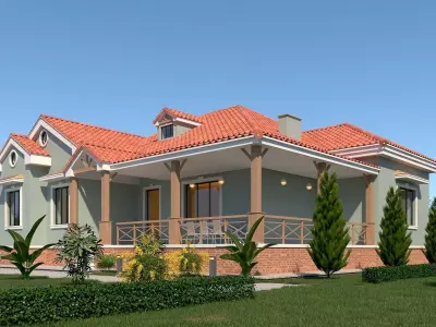 house Low-poly 3D model 32