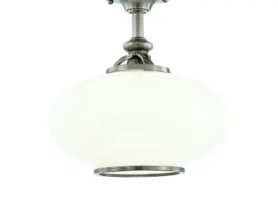 Monica 1 - Light Simple Globe Semi Flush Mount - 3 Colour Low-poly 3D model