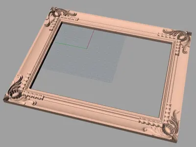 Photo frame 3D relief models STL Files used for CNC Router E981 3D model