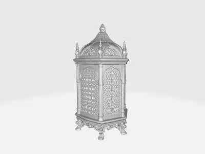 Majestic Ramadan Lantern Intricate Islamic Fanous Candle Holder 3D print model