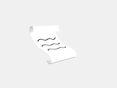 Cartoon Paper v1 002 Low-poly 3D model