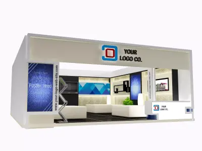 Booth Exhibition Stand a412c 3D model