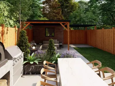 Garden Landscape 3D Model - SketchUp and Lumion Scene 3D model