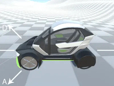 Simple Hover Vehicle Physics Scripts with 3D models Kit 1 Low-poly 3D model