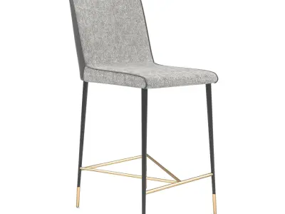 Sunpan - Klaus Counter Stool - Gunmetal - Flint Grey 3D model