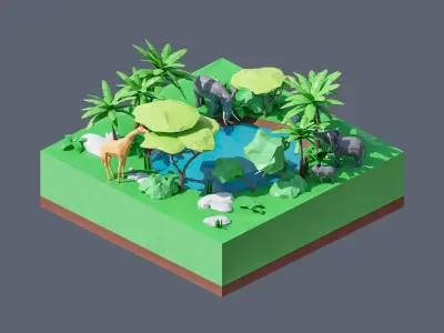 land 29A Low-poly 3D model
