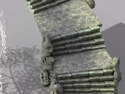 War Corps - Stone Stairs 01 3D model