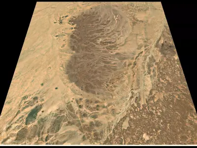 Mecca and the Red Sea coast of Saudi Arabia - tile n21 e41 3D model