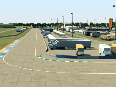 Cartoon Race Track Sebring Low-poly 3D model