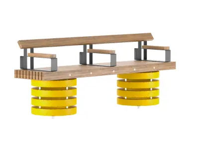 Street Bench zm0118 3D model