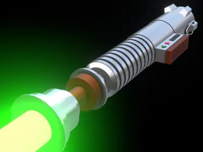 Luke Skywalker Lightsaber Low-poly 3D model