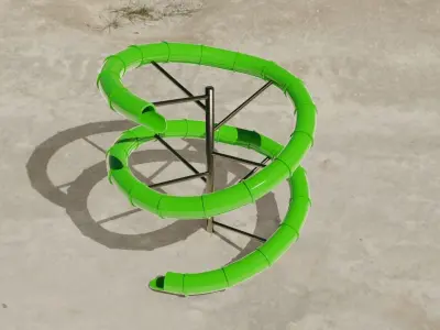 Water Slide Low-poly 3D model 3