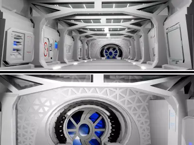 SCI FI corridor 8j 3D model