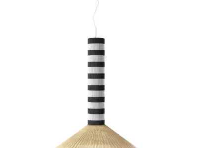 Tribe LED handmade rope pendant lamp by AMPM 3D model