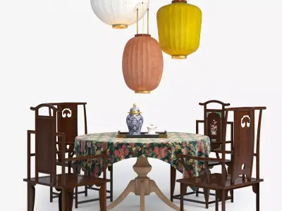 CHINOISERIE DINING TABLE 3D model