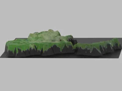 Thailand Map Country Low-poly 3D model