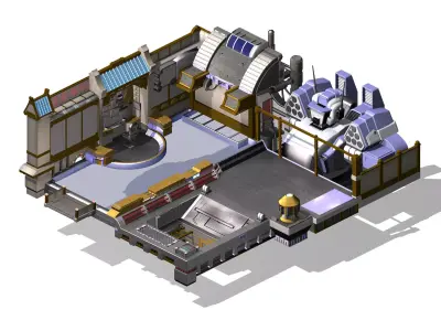 Spaceship - Gennaku - indoor 3D model