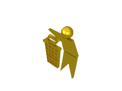 Recycle Symbols v7 009 Low-poly 3D model