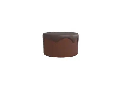 Chocolate Cake v1 001 Low-poly 3D model