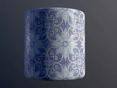 Substance 3D Designer Graphs of Blue and White Porcelain Mosaic Texture