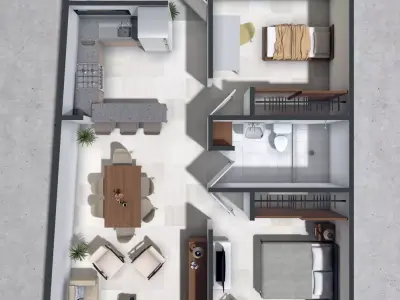 VISTA TOP CASA 3D model