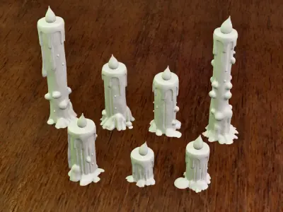 Basing Details Pack 5 - Candles 3D print model
