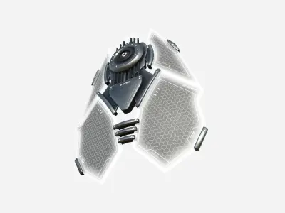 SciFi Shield A10 Metal - Sci Fi Weapon Design Low-poly 3D model