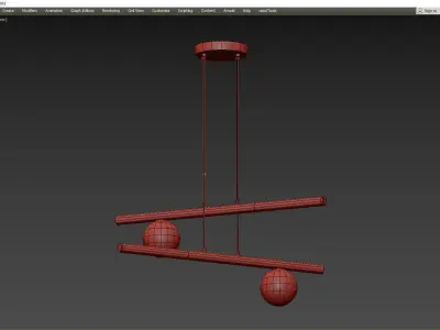 Balance Chandelier Low-poly 3D model