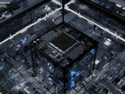 Circuit Board CPU Concept 3D model