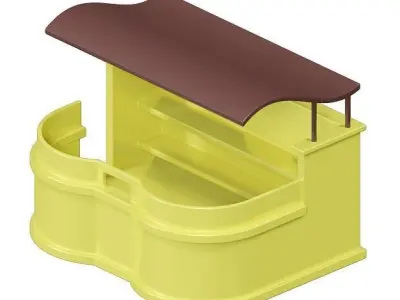 Toddler Cafe Stall Toy 3D model