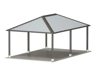 Metal Canopy Gazebo Roof 3D model