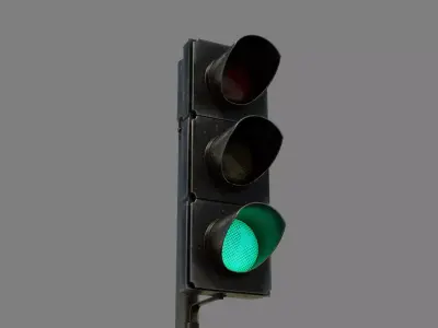 Street light Low-poly 3D model