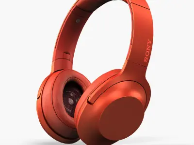 Sony MDR-100AAP headphones Low-poly 3D model