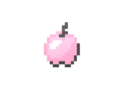 Pixel Apple v1 009 Low-poly 3D model