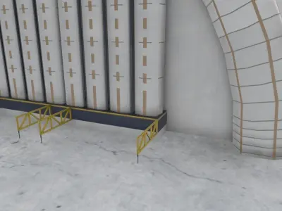 LHBP Hangar 5 Low-poly 3D model