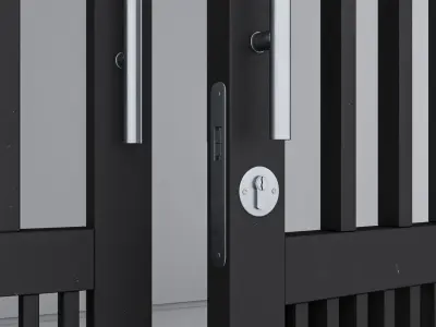 Aluminium door 73 3D model