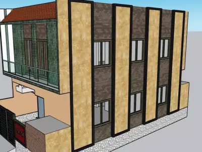 25x45 House design 3D model