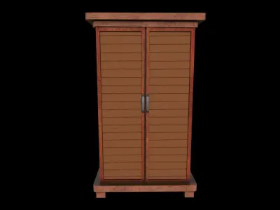 Cabinet Game Ready Low-Poly Low-poly 3D model
