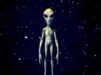 Grey Alien  -  Movie Communion 1989 - Zbrush Model 3D model