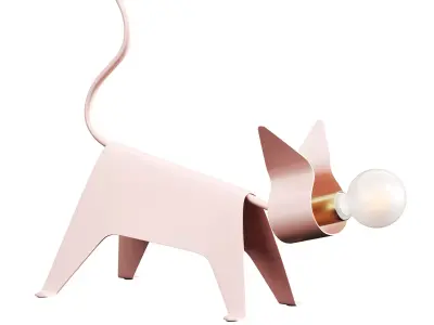 Penelope Modern Industrial Iron Feline Kids Lamp by Jonathan Y 3D model