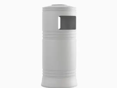 Street Trash Bin 02 Low-poly 3D model