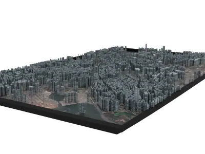 City of Mumbai Low-poly 3D model