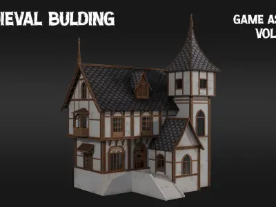 Medieval building  vol01 Low-poly 3D model
