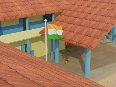 government school model Free 3D model