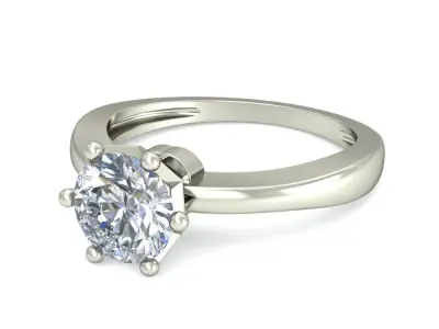 Women Wedding Engagement Ring 3D print model 8